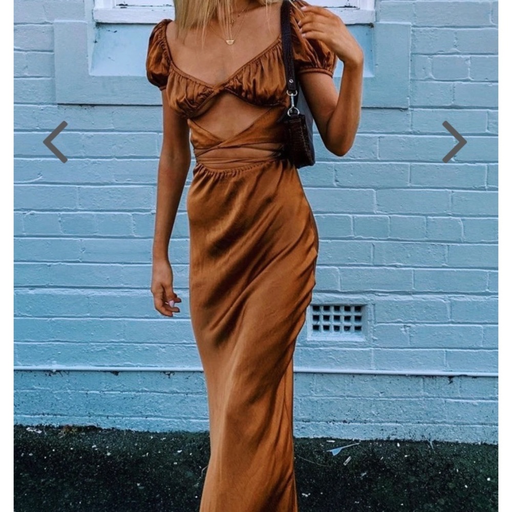 Verge girl au revoir bias maxi dress